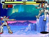 une photo d'Ã©cran de Mobile Suit Gundam Wing - Endless Duel sur Nintendo Super Nes